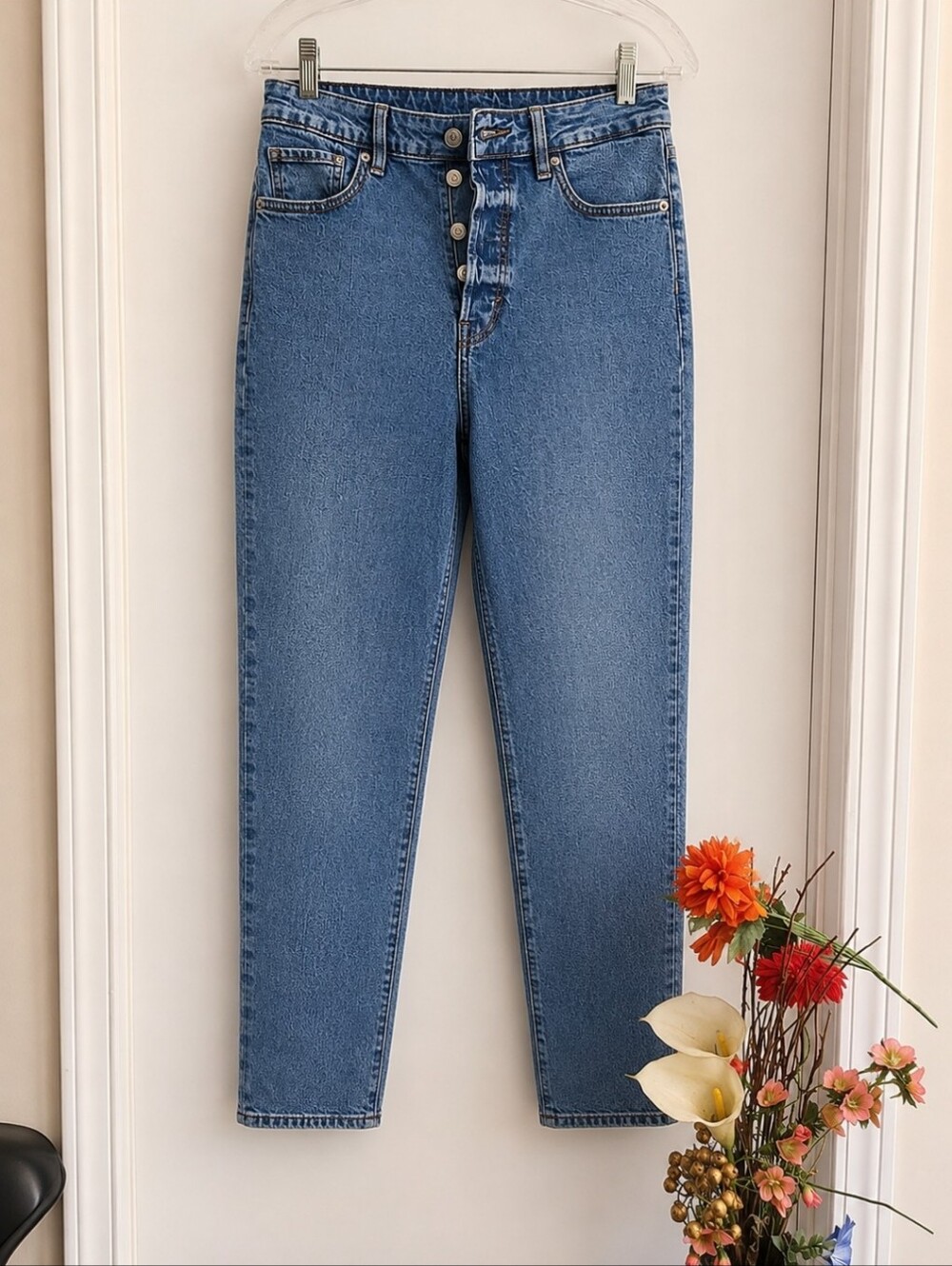 & Denim | Mom Jeans Ultra High Waist Size 6 - Picture 7 of 12